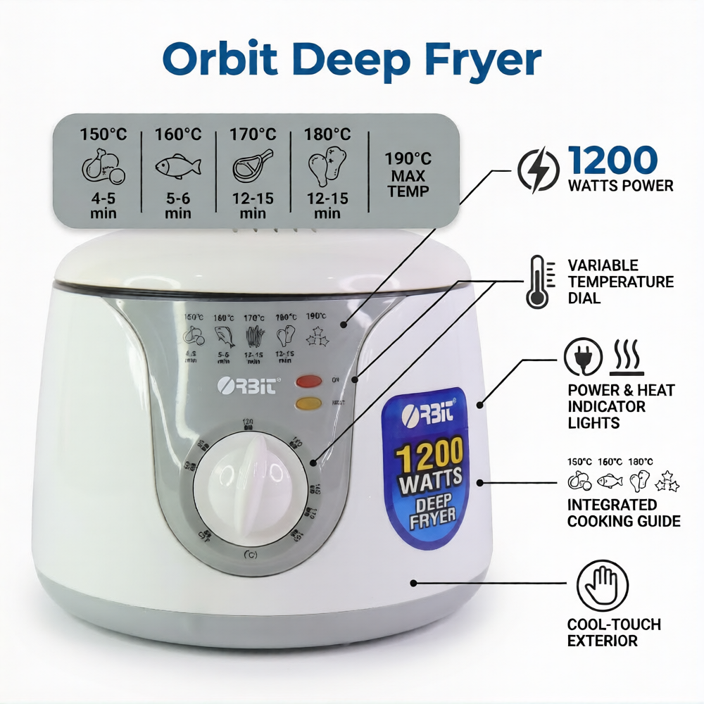 Easywire 1200W Smart Electric Deep Fryer